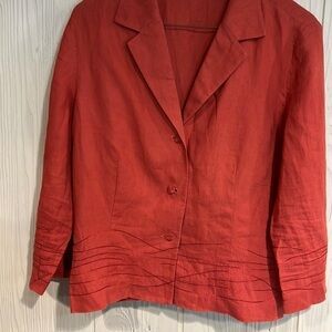 Apostrophe Linen Jacket and Maxi Skirt Set Size 12